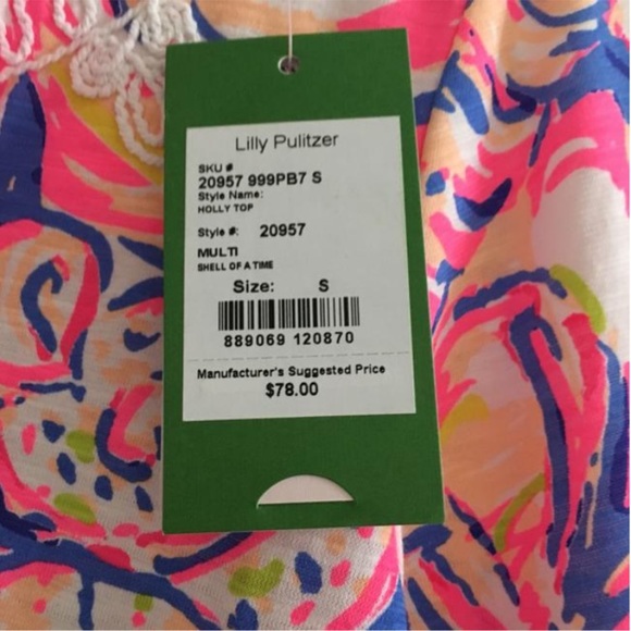 Lilly Pulitzer Holly Top Multi Shell of a Time - Picture 6 of 6